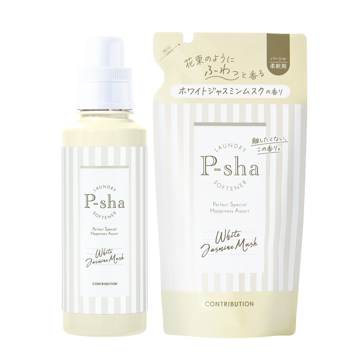 P-sha ホワイトジャスミンムスク ボトル+詰め替えセット